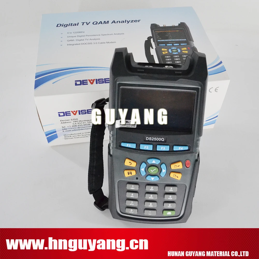 Deviser DS2500Q, 1000 МГц цифровой ТВ QAM анализатор спектра аналоговый и цифровой ТВ анализ, DOCSIS 3,0 анализ