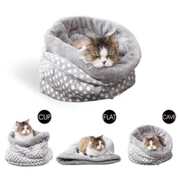 pet bed for dogs cats multi functional 3 in 1 super warm soft velvet cat slepping bed house dog materassino pet cushion mat cama