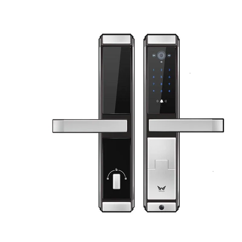 Silver Камера wifi отпечаток пальца Замок, лучший дистанционный видео умный дверной замок Пароль отпечаток пальца дверной замок - Цвет: Silver
