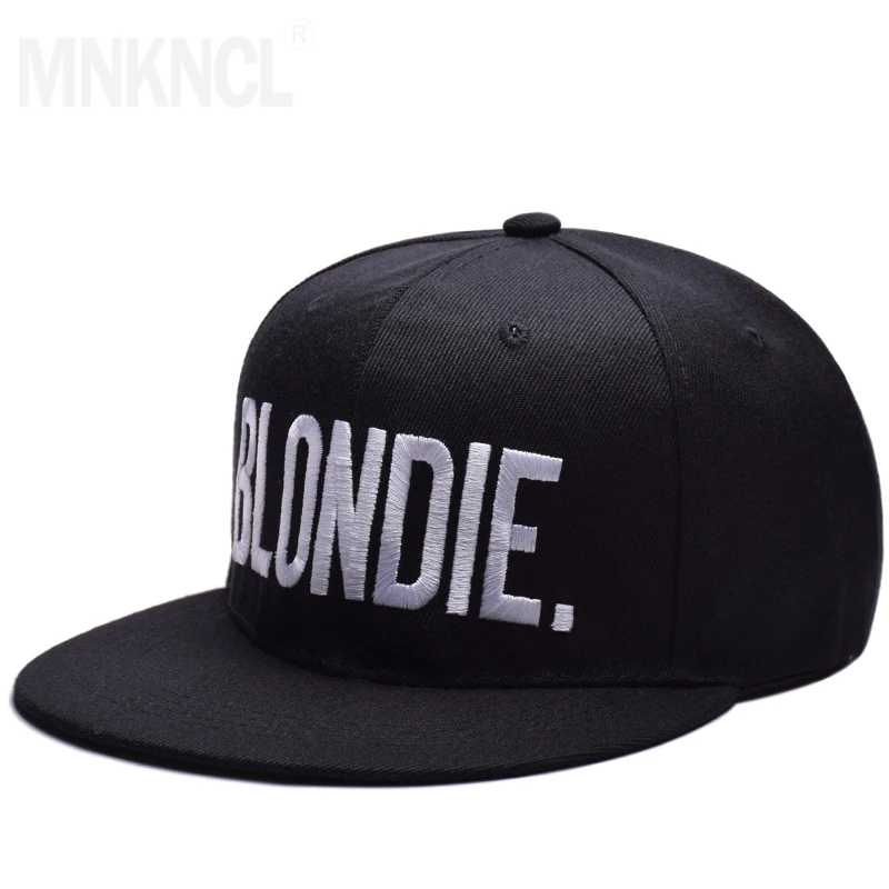 MNKNCL Высокое качество Snapback Кепки BLONDIE домовой с вышивкой Женские туфли на плоской