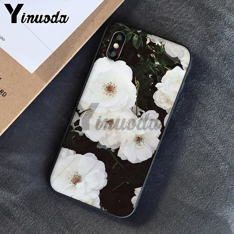11pro MAX милый пион белые цветы ТПУ Мягкий силиконовый чехол для телефона Apple iPhone 8 7 6