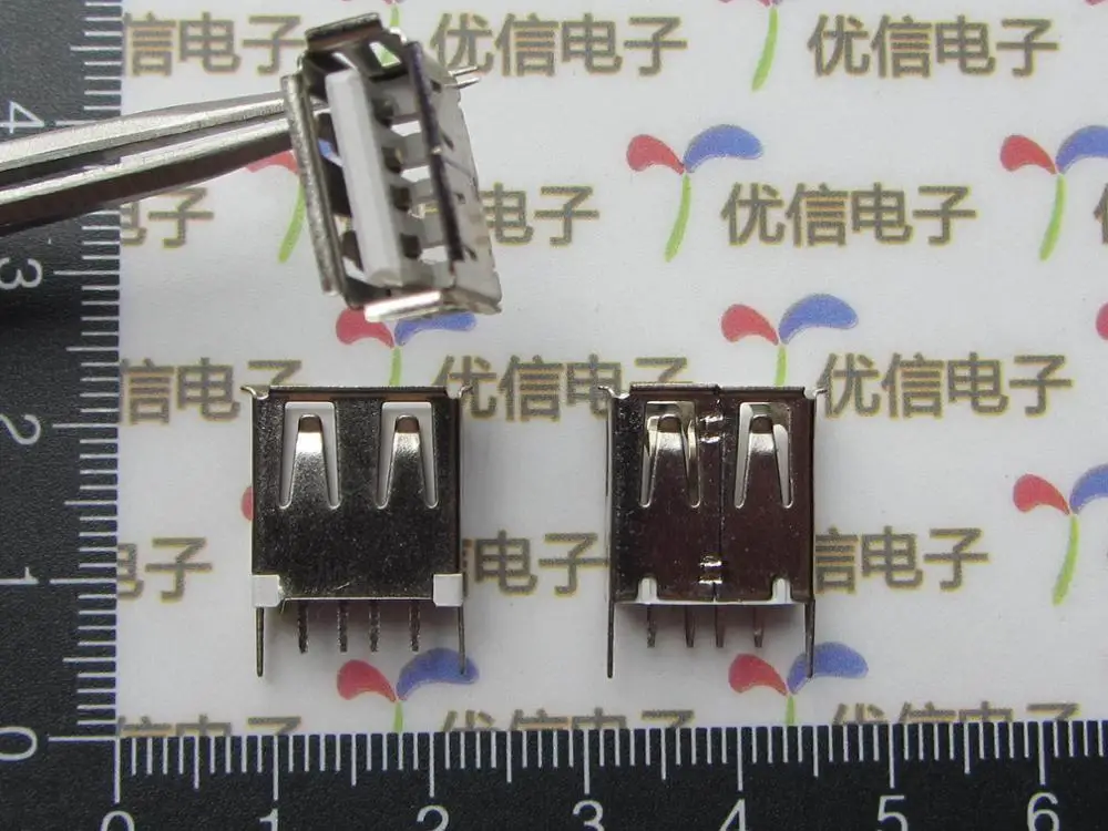 Бесплатная доставка 100 шт./лот вертикальная 180 градусов USB-A гнездо USB интерфейс