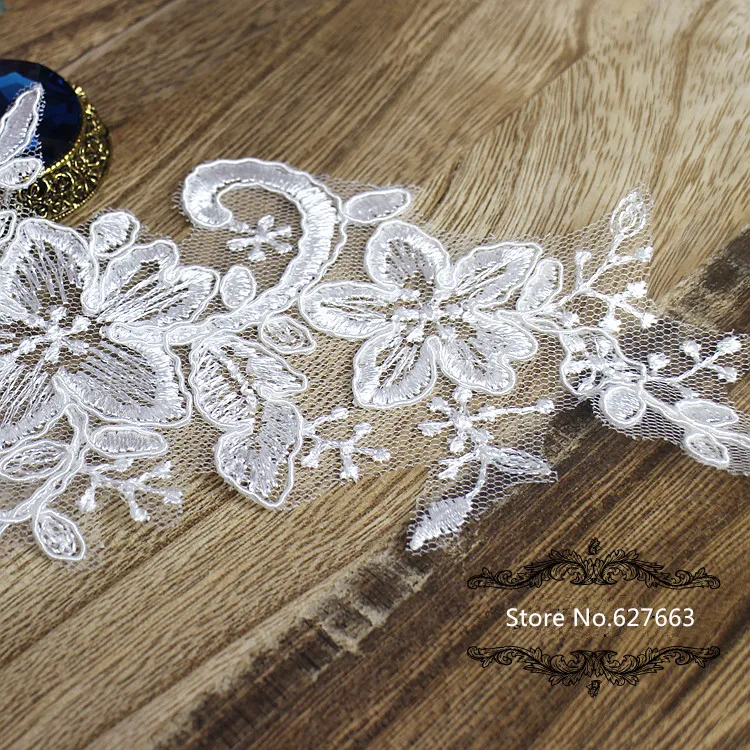 4 шт. белый кружевной цветок Свадебная вуаль головной убор ручной работы DIY