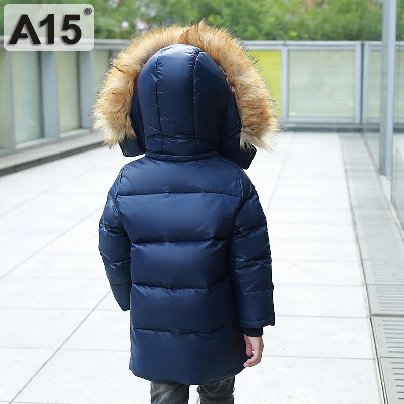 A15 брендовые зимние куртки для девочек с мехом маленьких мальчиков большим