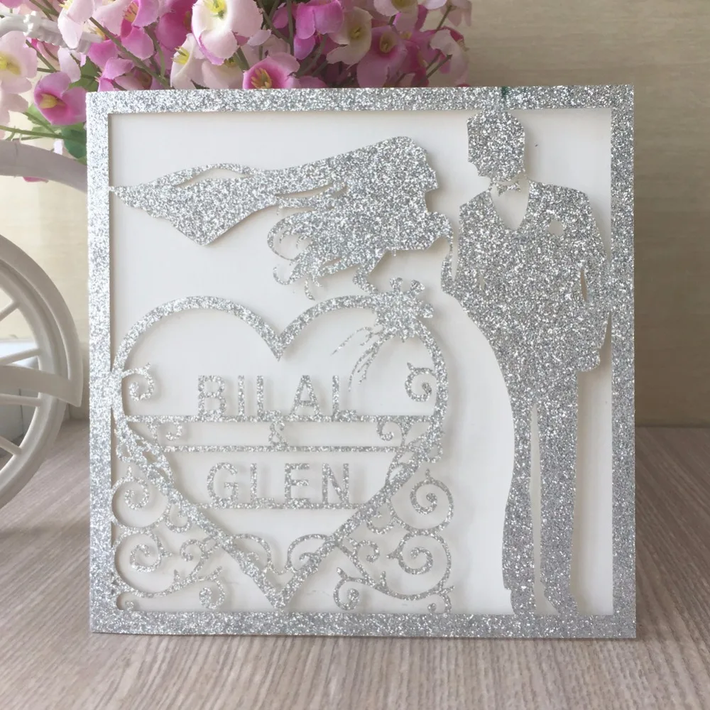 

30Pcs/Lot Delicate Carved Pattern Customizable Invitation Card Event&Party Supplies Wedding Invitations Greeting Card