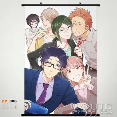 Аниме Wotakoi: Love is Hard для Otaku домашний декор плакат прокрутка стены косплей