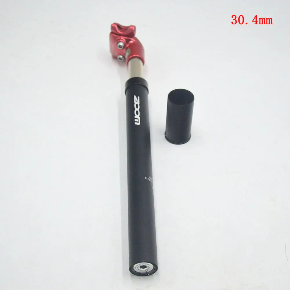 red 30.4mm Зум Подседельный штырь шоссейный велосипед горный велосипед амортизатор демпфирования подвеска 27,2/28,6/30,4/30,8/31,6X350 мм Подседельный штырь MTB - Цвет: red 30.4mm