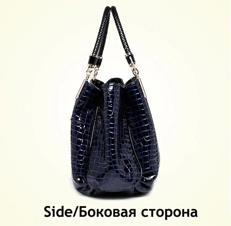 2 сумки/набор, модные женские сумки из крокодиловой кожи, дамская сумочка+ кошелек/кошелек, carteras mujer, большая вместительность, черный, белый, наплечный комплект