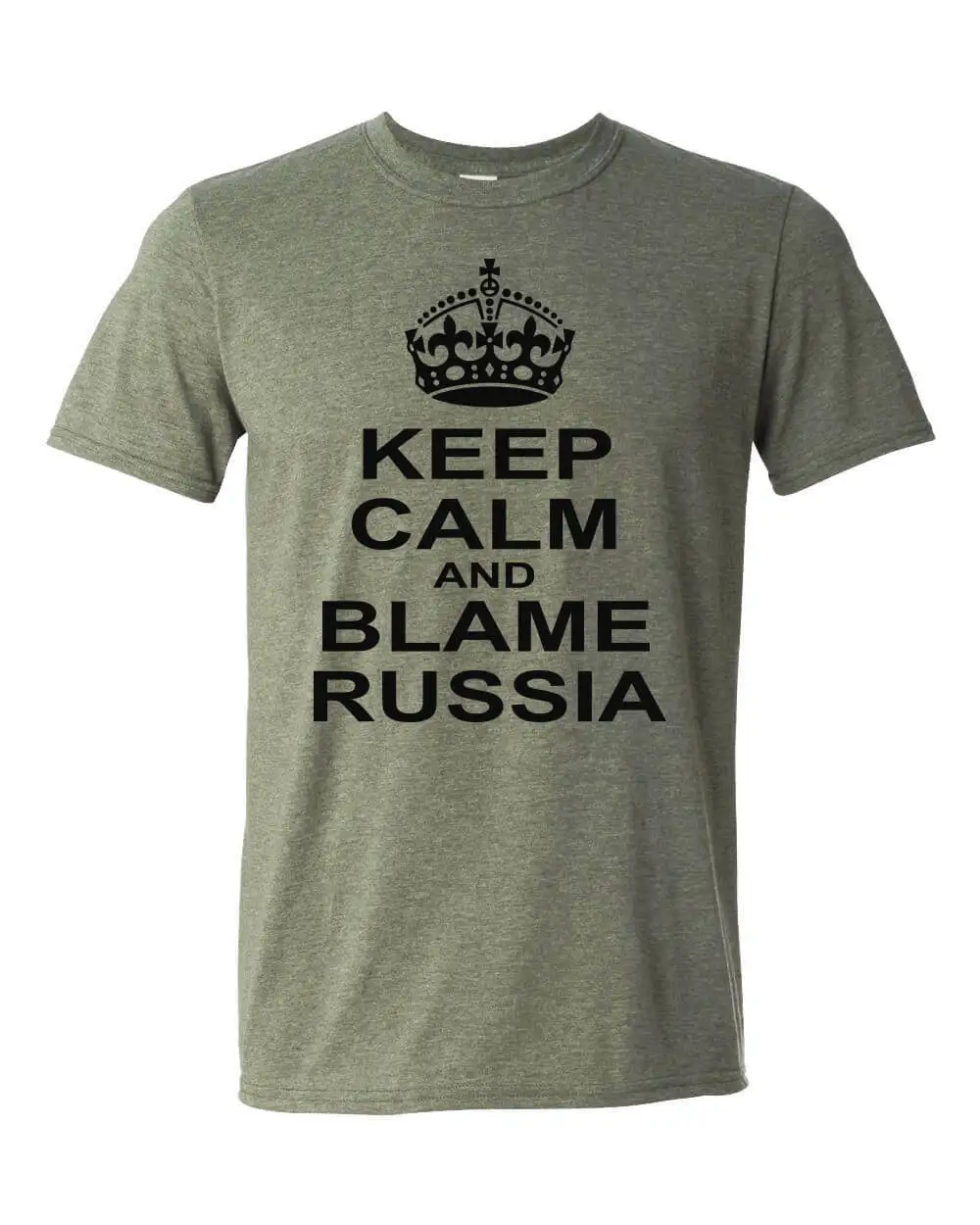 2019 Fashion Keep Calm Blame Russia Meme Shirt Fake News Democrat Propaganda Trump Kek Funny Unisex Tee | Мужская одежда
