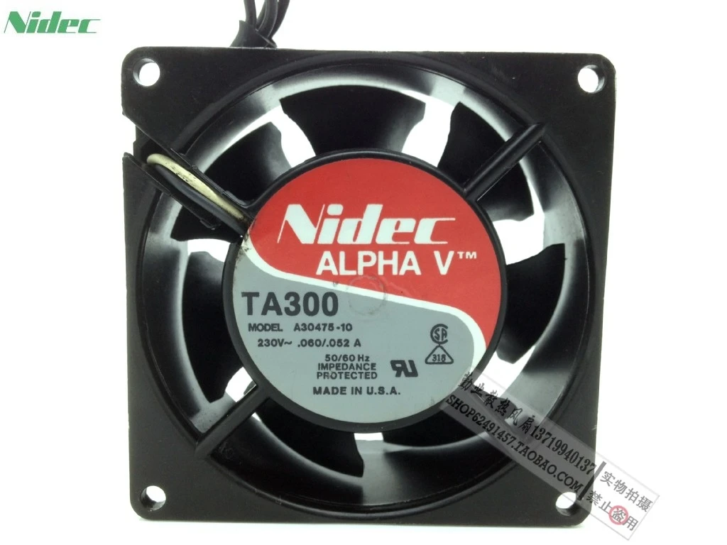 

For Nidec A30475-10 8038 80*80*38mm AC220V 230V high temperature resistant cooling fan