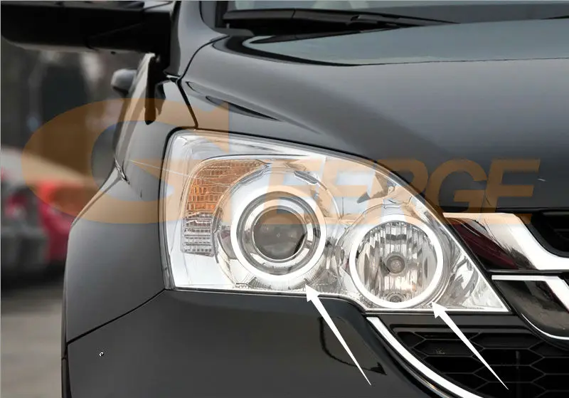 Для HONDA CR-V CRV 2007 2008 2009 2010 2011 проектор фары отлично ультра яркие красные/зеленые/комплект светодиодов «глаза ангела» дневные ходовые огни