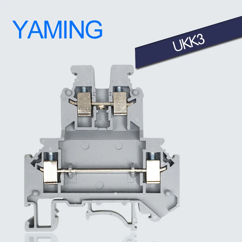 Клеммные колодки UKK3 DIN rail 2 5 мм2 универсальный класс 25 А двойная Клеммная насадка