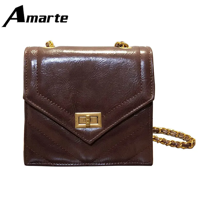 Amarte из искусственной кожи новые 2019 модные повседневные женские сумки на плечо