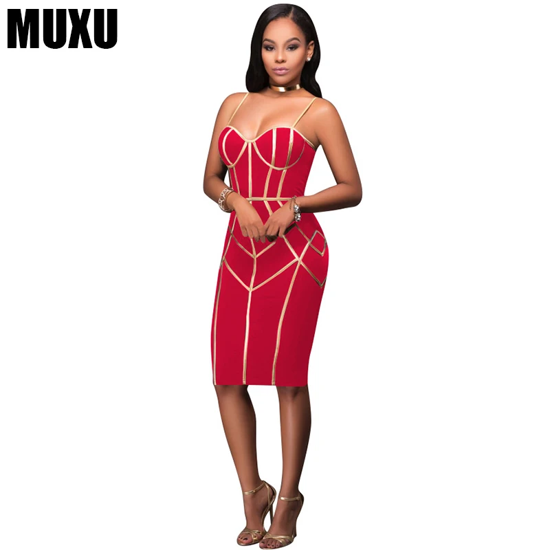 MUXU sexy women summer bodycon dress short sundress womens clothing backless suspender jurken ladies dresses streetwear | Женская одежда