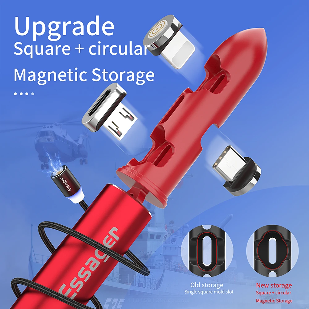 Портативный магнитный переходник Essager металлический контейнер для хранения Micro