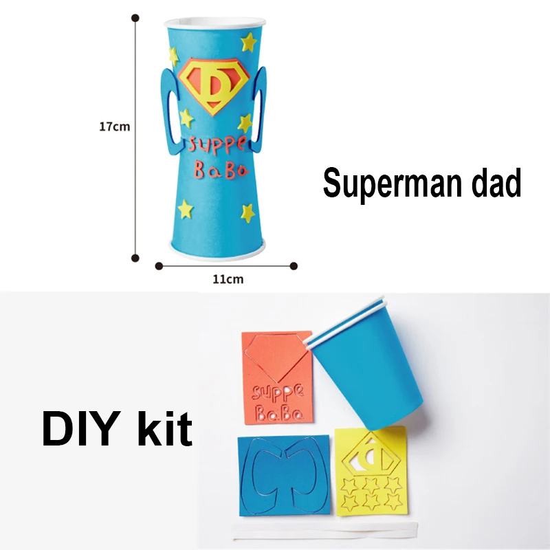SUPERMAN DAD Детский сад много декоративных поделок diy игрушки папа трофей/медаль ремесла детские развивающие игрушки для детей подарок девочка/мальчик Рождественский подарок - Цвет: SUPERMAN DAD