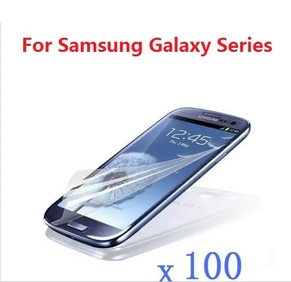 Прозрачная защитная пленка для ЖК экрана Samsung Galaxy S7 S6 S5 S4 S3 S2 S Mini Ace 2 I8160 + 100
