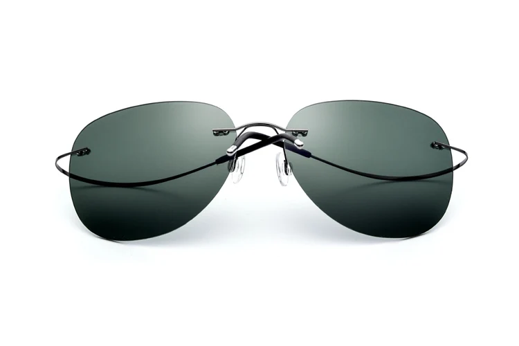 100% настоящий Титан без винта мужские солнцезащитные очки оправы женские