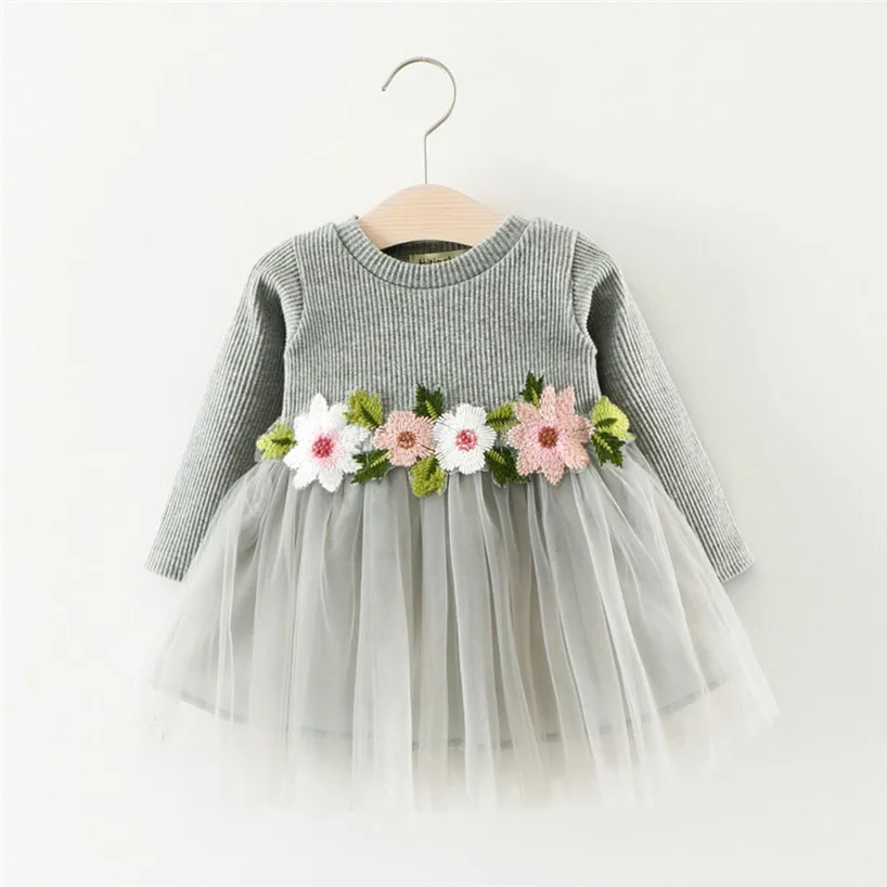 ARLONEET Cute Toddler Baby Girl Floral Tutu Long Sleeve Princess Dress jan29/P | Детская одежда и обувь