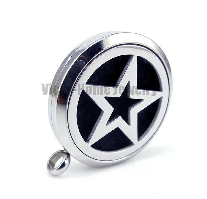 Круглая Серебряная звезда (30 мм) ароматерапия/эфирные масла духи диффузор