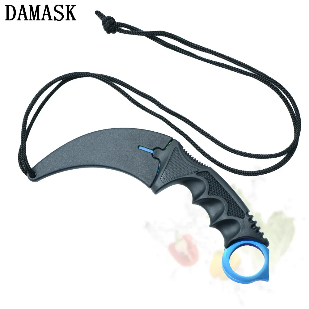 Дамасские стальные ножи для когтей тактический нож керамбит с фиксированным