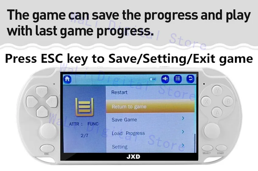 JXD Новинка 5,1 дюймов 48 ГБ 128 бит видео игровая консоль встроенные 9450 игры для cps/neogeo/gba/GB/snes/nes/sega консоль для детей mp3 MP5