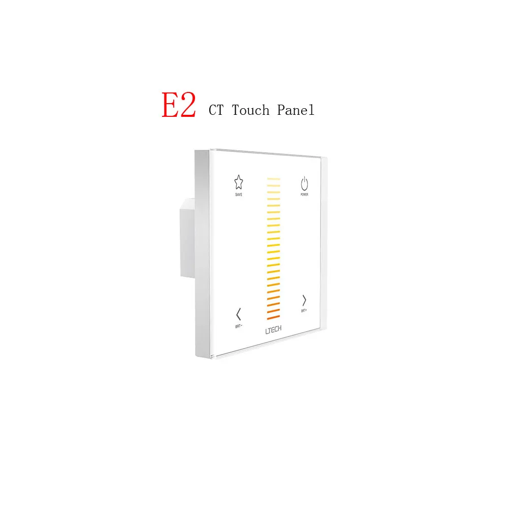 LTECH E1 E1S Dimming/ E2 CT/ E3 E3S RGB Touch Panel Wall Mount Dimmer DC12-24V Input 4A*2CH Output Switch Controller | Лампы и