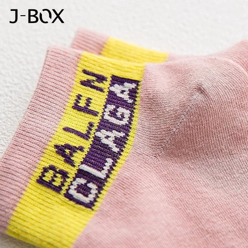 J-BOX, 3 пары, трендовые мужские носки с буквенным принтом, смешные короткие носки, модные хлопковые короткие носки, Летние Повседневные Дышащие носки для мужчин