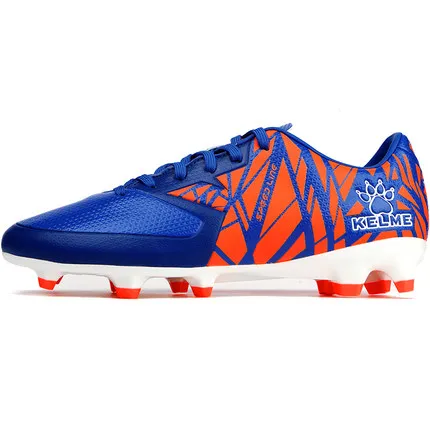 KELME, детские кроссовки, серия, для мальчиков и девочек, футбольная обувь, для детей, AG& TF, для улицы, для футбола, профессиональная тренировочная спортивная обувь, K97C - Цвет: Blue Orange