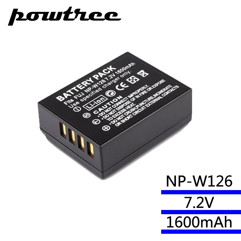 

7.2V 1600mAh Li-ion NP-W126 Camera Battery For Fujifilm FinePix HS30EXR HS33EXR X-Pro1 X-E1 X-E2 X-M1 X-A1 X-A2 X-T1 X-T10