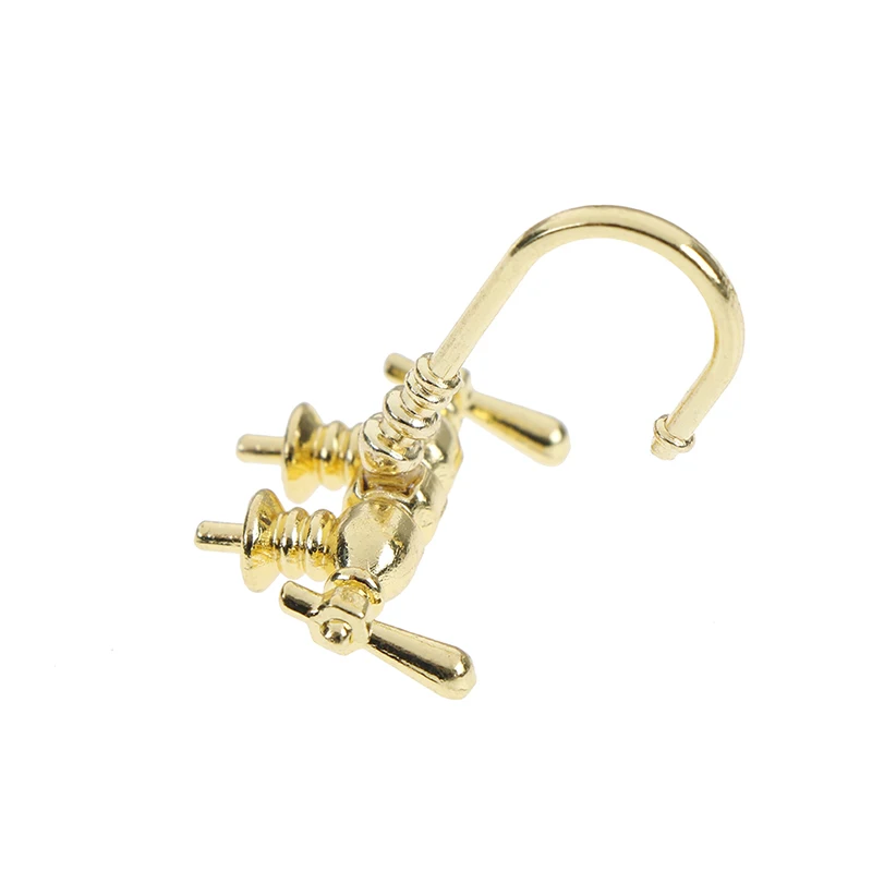 

2020 Mini Alloy Bathtub Faucet Simulation Water Tap 1/12 Dollhouse Miniature Model Toys for Doll House Decoration