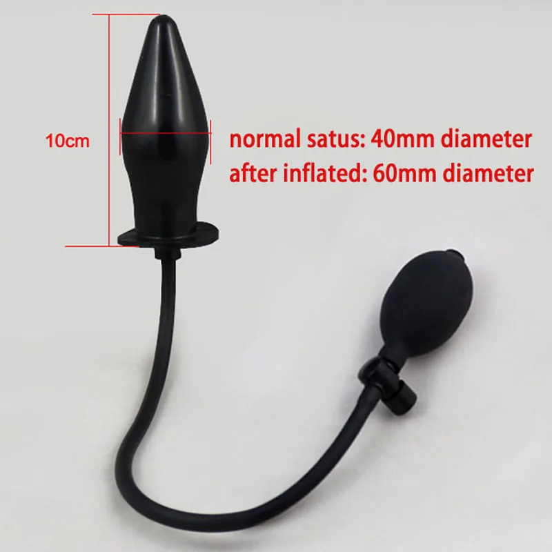 Silicone Anal Plug Pump Inflatable Butt Sex Toys For Adults Woman Anus G Spot Stimulate Large Black Buttplug Expander |