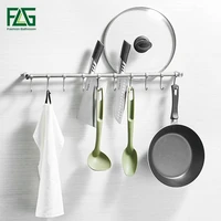 flg wall mounted kitchen racks kitchen accessories towel holder with 10 stainless steel hook brushed nickel kitchen sink shelf