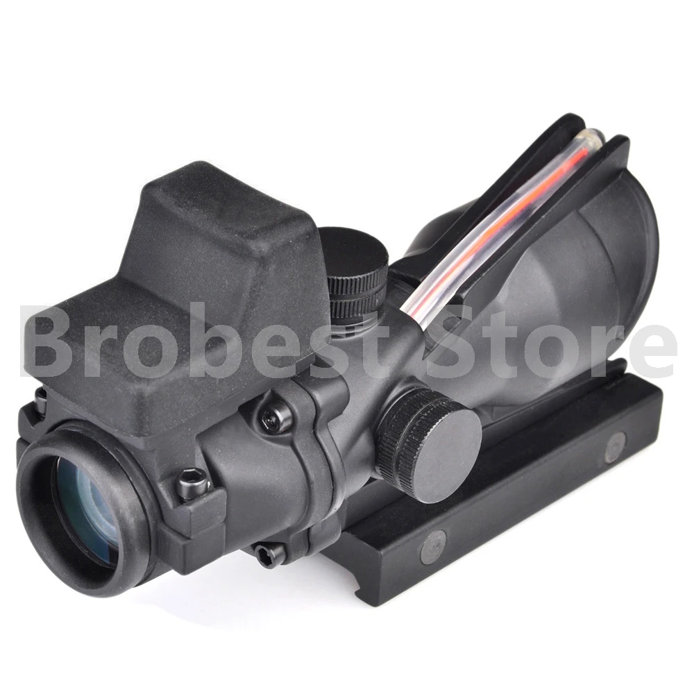 ACOG 4x32 красный оптический оптоволоконный прицел с мини Красный точка зрения