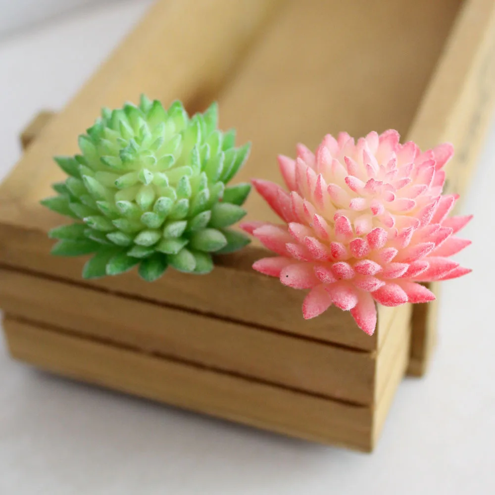 Абрикосовое высококачественное искусственное растение в виде кактуса реальное