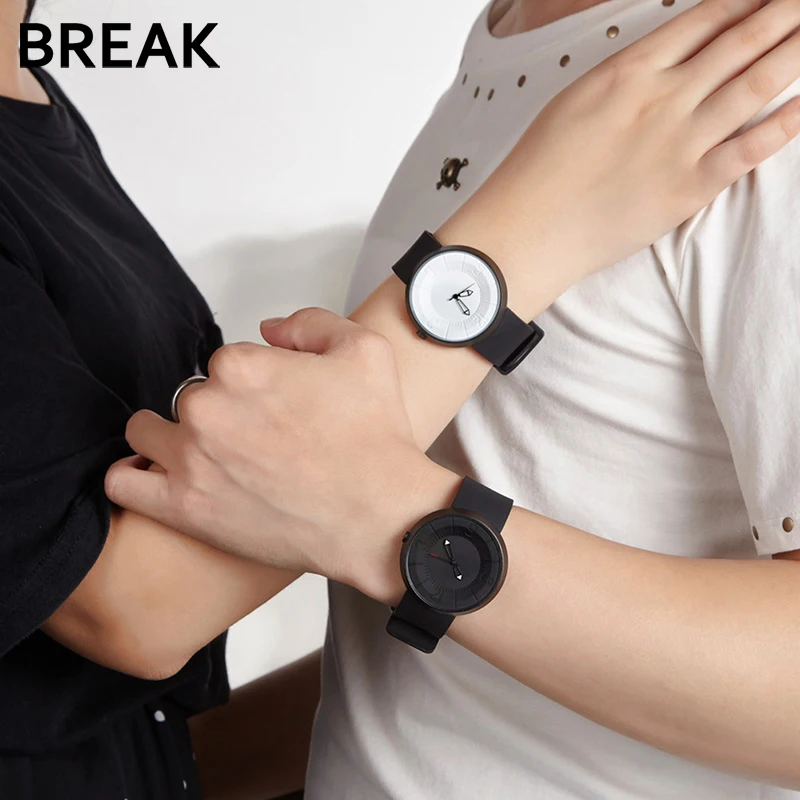 Модные Спортивные Аналоговые кварцевые наручные часы BREAK для мужчин и женщин