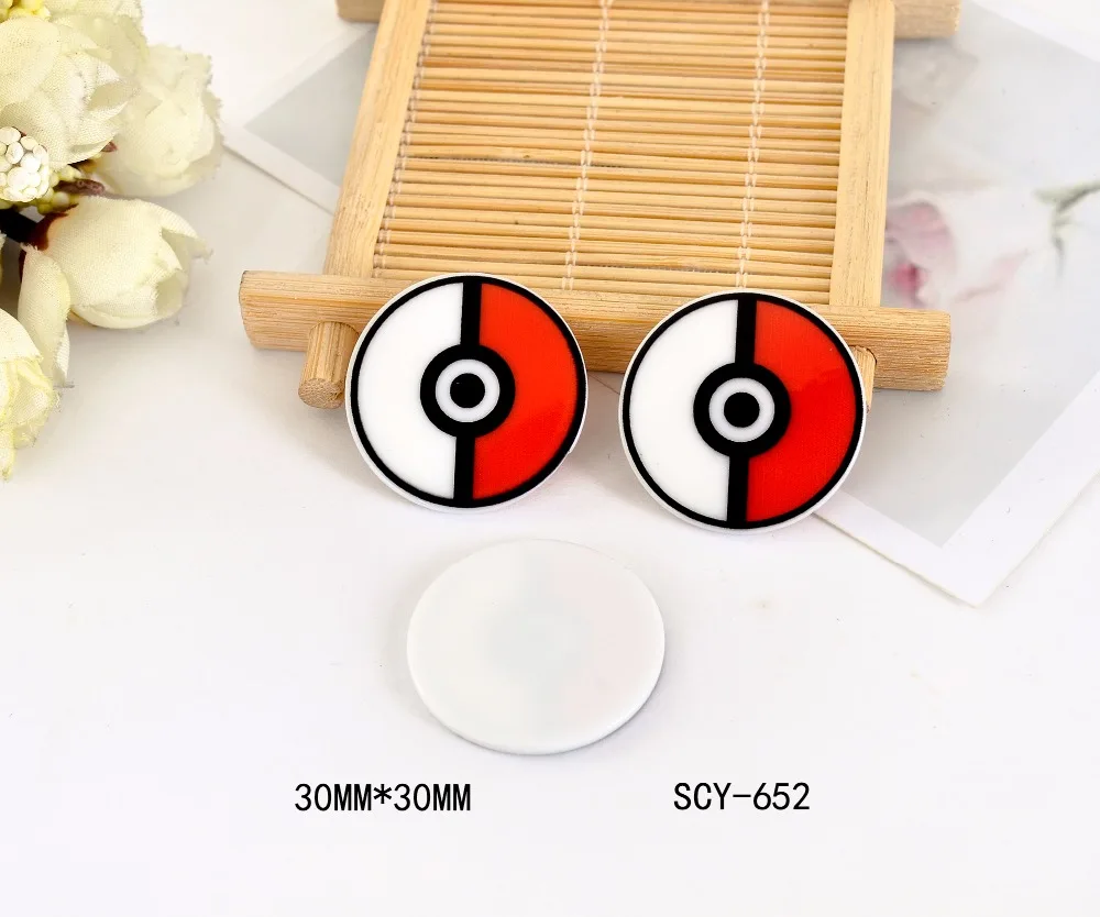 Kawaii мультфильм Покемон фигурка украшение дома плоский задний полимер для