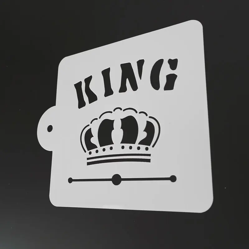 5 дюймов Король Корона торт Трафарет Шаблон сахарная мастика пластиковая печать