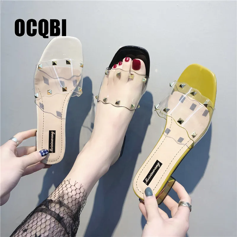 Выразительные женские сандалии без задника коллекция 2019 года сезон лето