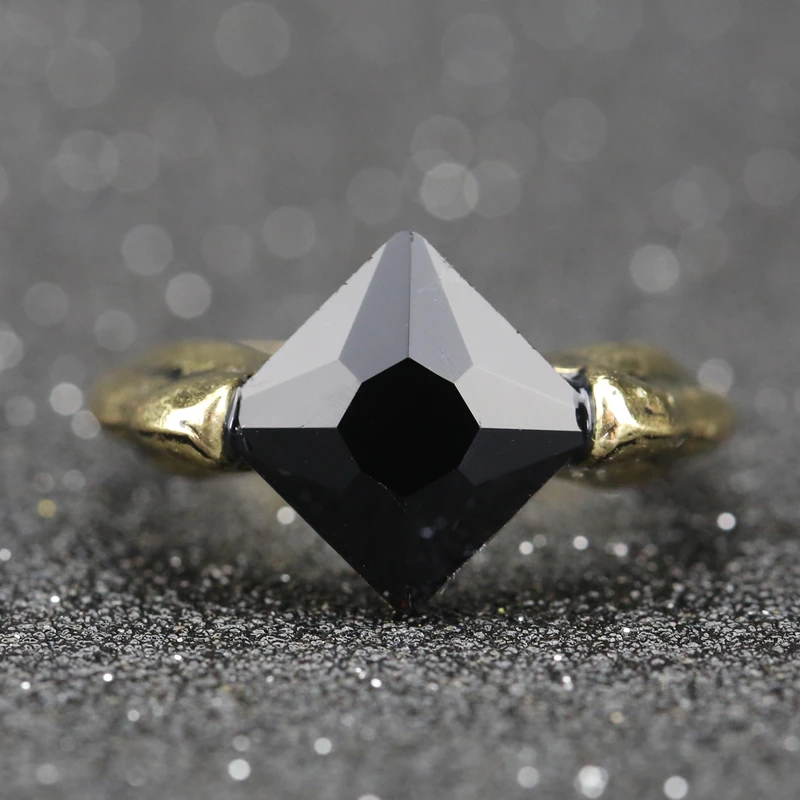 Бокал для шампанского воскресения каменное кольцо Винтаж черный Ювелирные