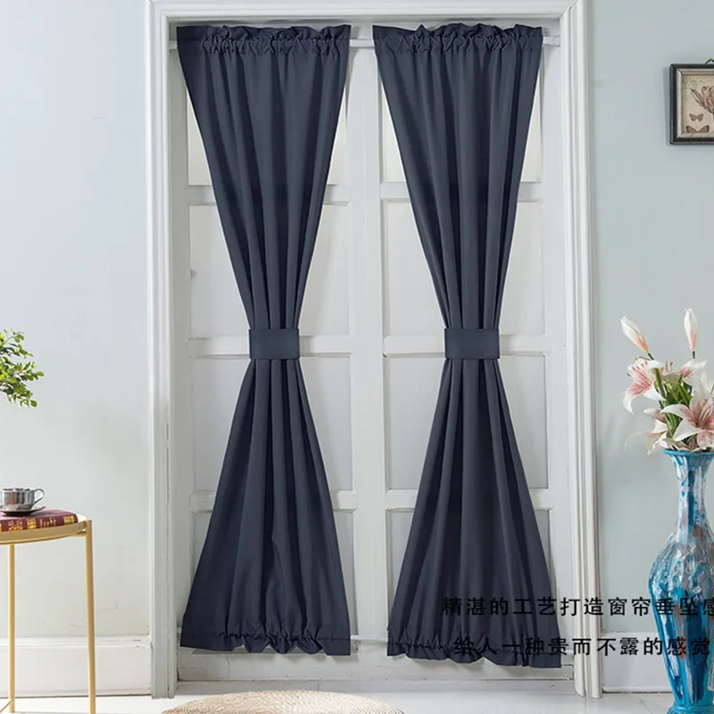 Solid Short Curtains For Living Room Blackout French Kitchen Home Decor Finished Single Panel Window Cortinas | Дом и сад