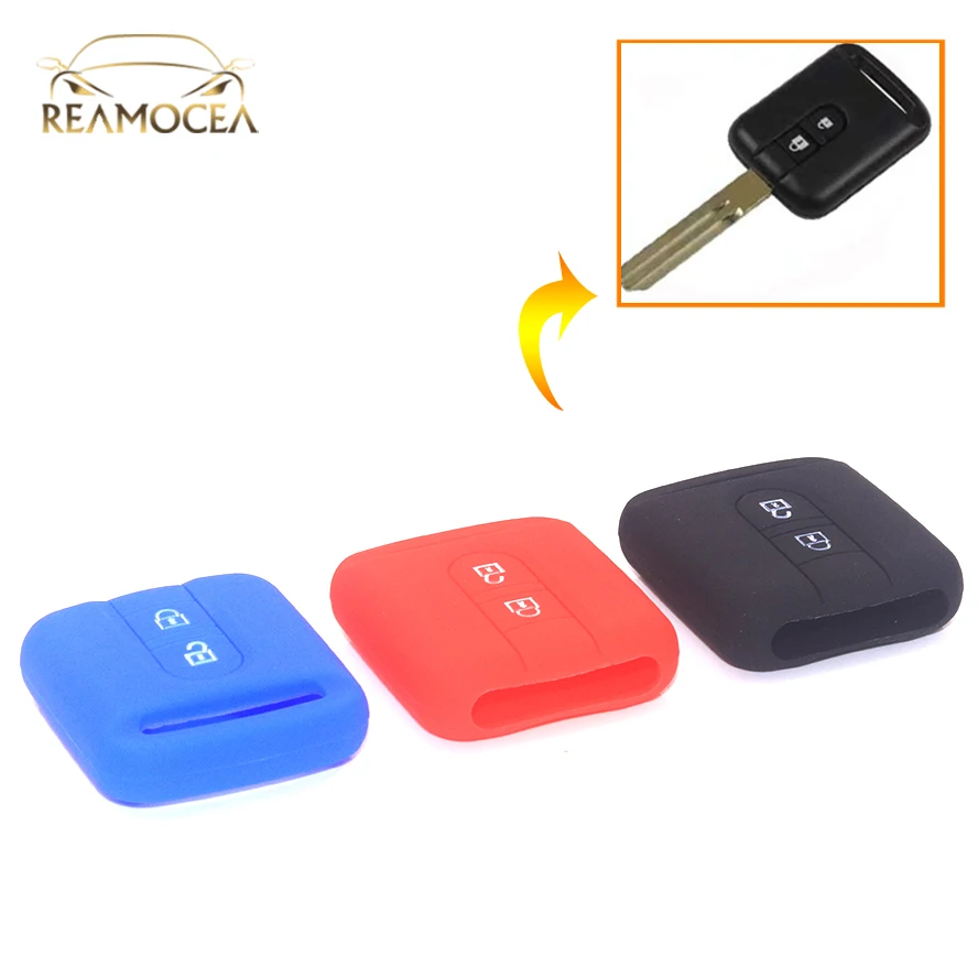 Reamocea 2 Button Remote Key Silicone Cover Fit for Nissan Almera Cabstar Micra Navara Note NV200 M20M Patrol Y61 Qashqai J10 | Автомобили