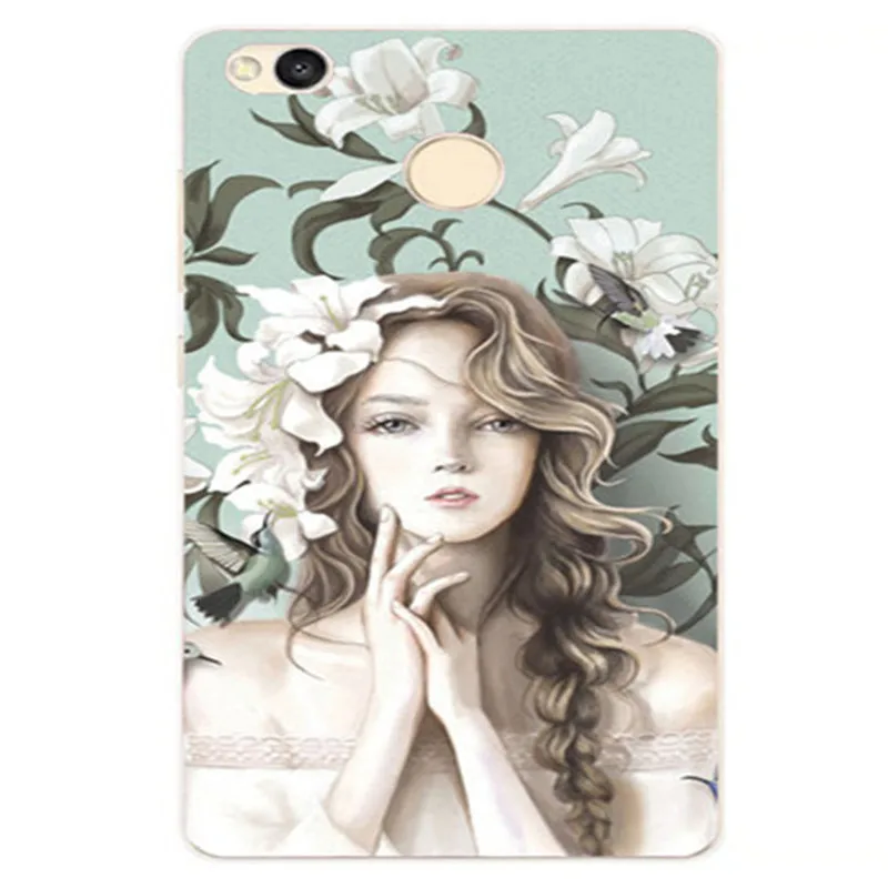 Case For Xiaomi Redmi 4X Flower Minne Kissed Mouse Painted Phone Cover Coque Soft Silicone TPU |