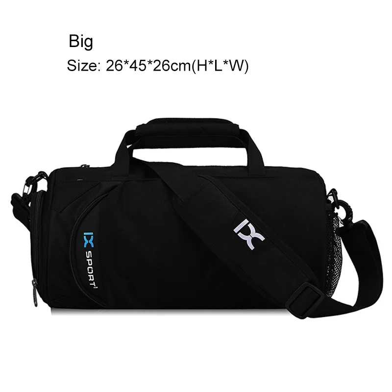 Black Large IX спортивные сумки для тренировок wo мужские спортивные сумки для фитнеса мужские дорожные сумки ручной Багаж с обувью удобная мужская повседневная сумка - Цвет: Black Large