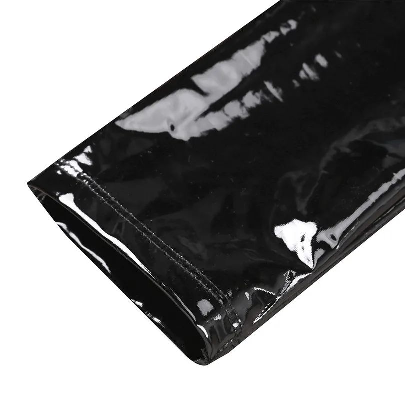 Новинка блестящий Женский Топ с длинным рукавом и воротником стойкой блестящая