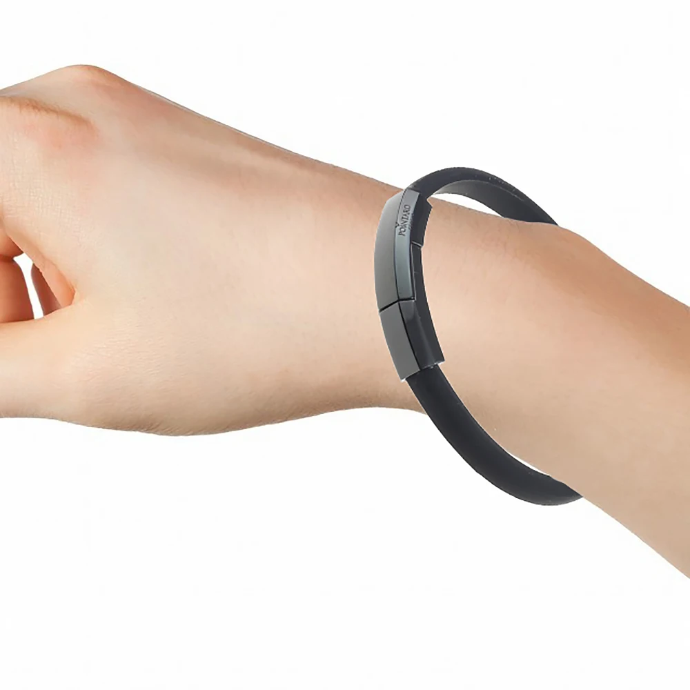 

silicone bracelet magnet connector high level men bangle cuff bracelet