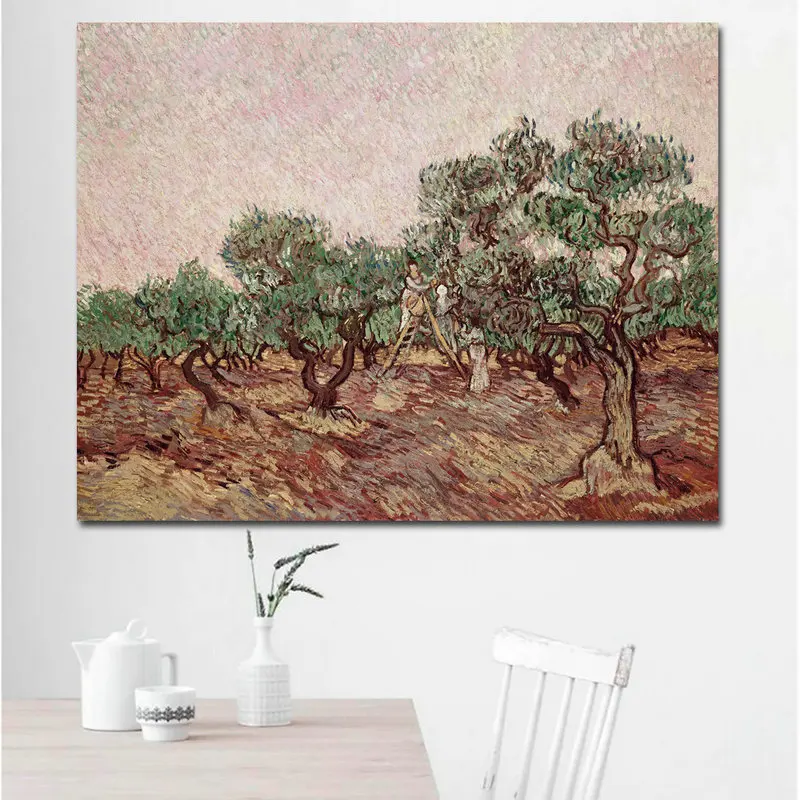 Olive Grove9 Самоотверженный Венсан Ван Гог Ирисы печать пейзаж живопись искусство на camvas картина маслом без рамки - Цвет: Olive Grove9