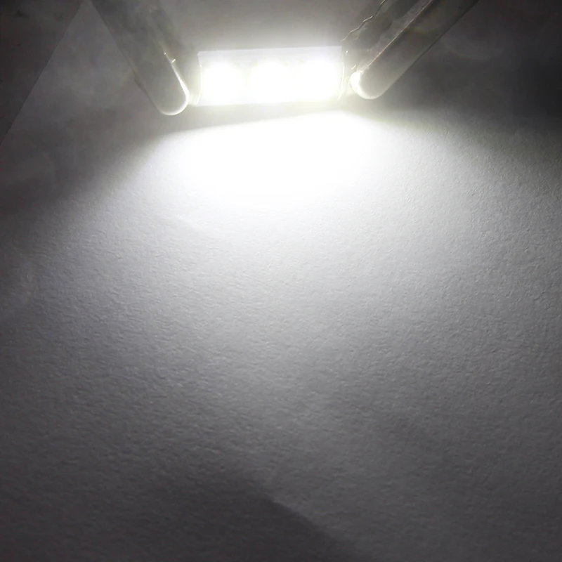 Joneaz 20x led 12В 24В Авто Грузовик гирлянда свет C5W 36 мм 1 Вт Canbus без ошибок Внутренняя