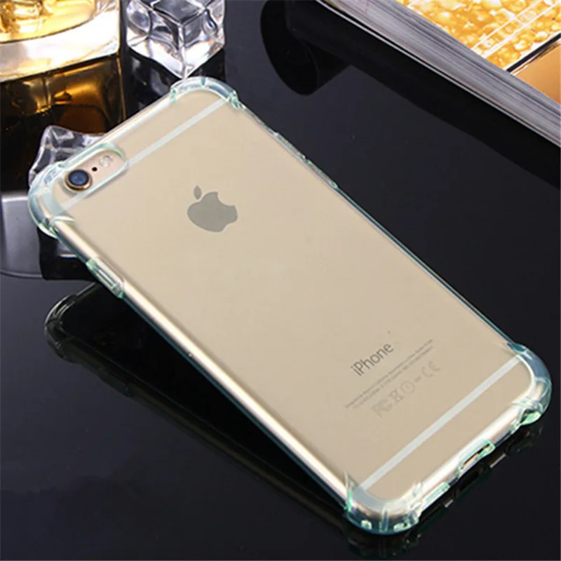 Мягкий противоударный ультра тонкий прозрачный силиконовый чехол для Apple iPhone XS MAX XR TPU чехол 6 S 7 8 Plus корпус на 5 5S SE защита - Цвет: Green