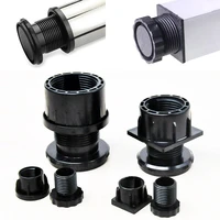 4pcs screw adjustable chair feet black plastic furniture leg plug blanking end cap bung for round pipe tube protector hardware